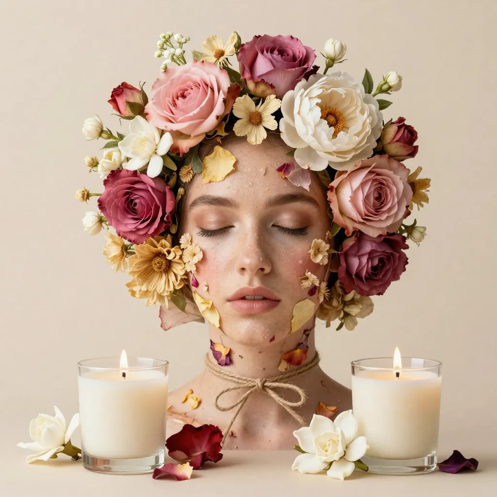 Birthday gift set with candles